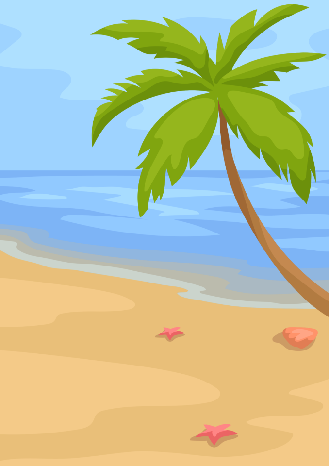 Beach palm tree