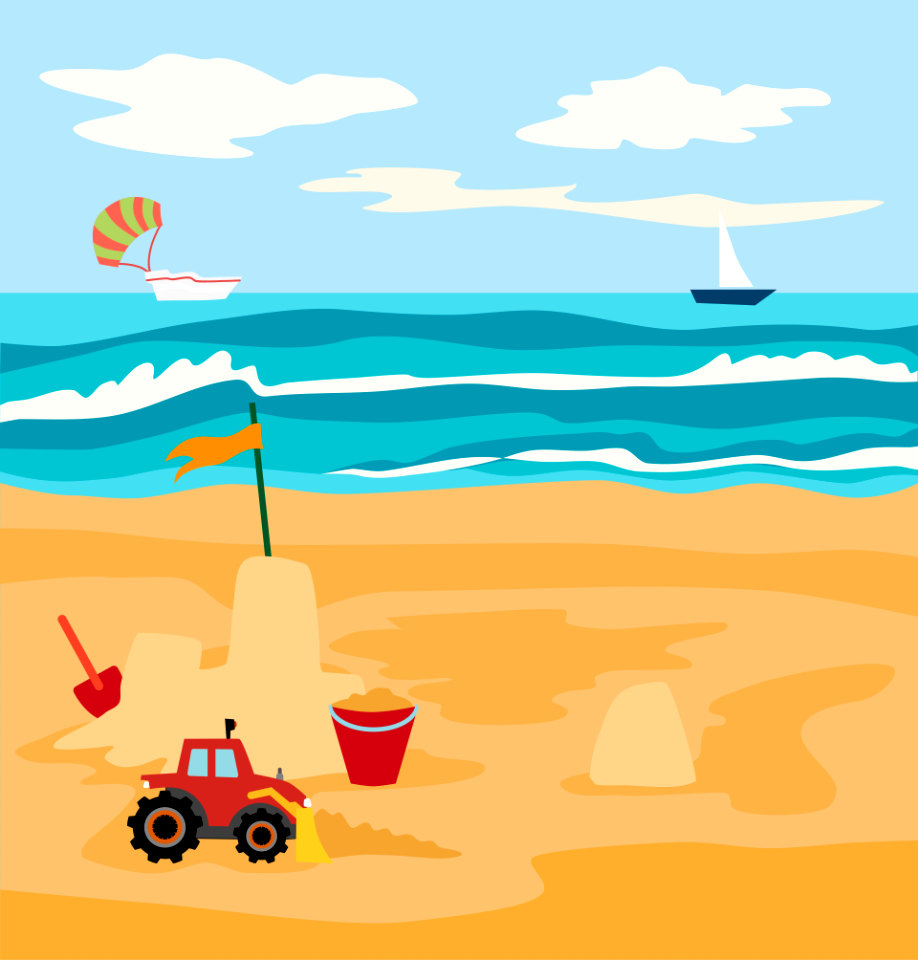 Beach sand castle