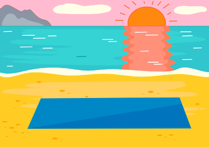 Yoga mat beach