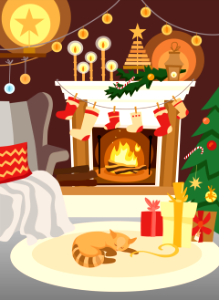 Christmas fireplace