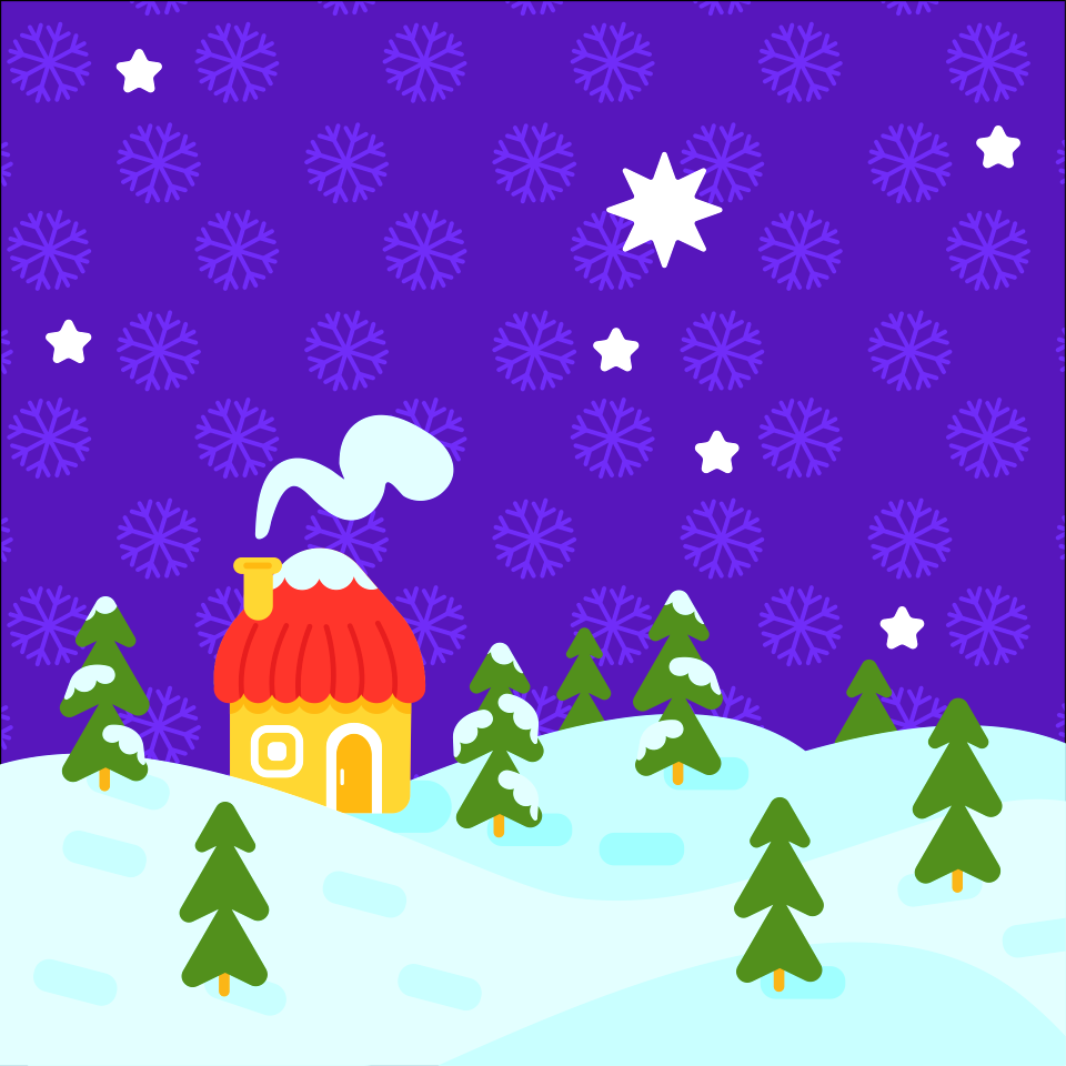 Christmas house snowflakes