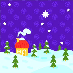 Christmas house snowflakes