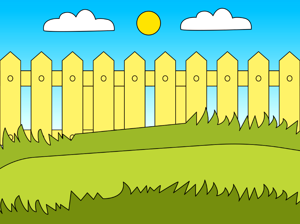 Wooden fence