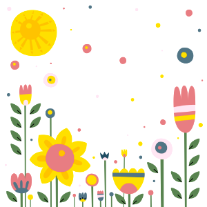 Yellow pink flowers