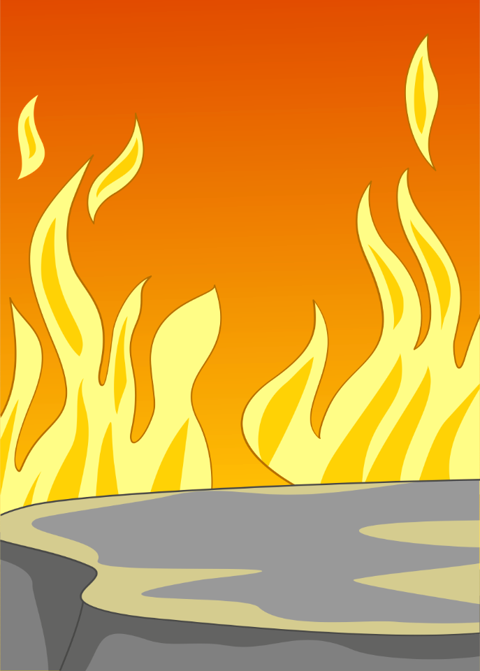 Burning flame