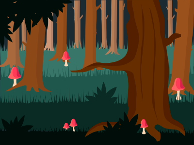 Mushrooms forest