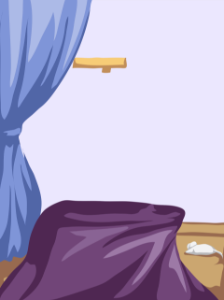 Blue curtain
