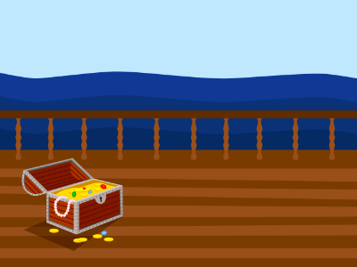Pirate gold chest