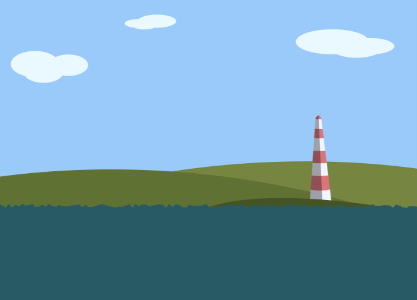 Distant lighthouse