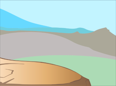 Brown cliff