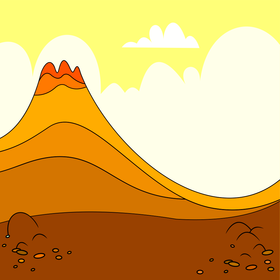 Brown volcano