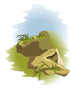 Isolated rocks