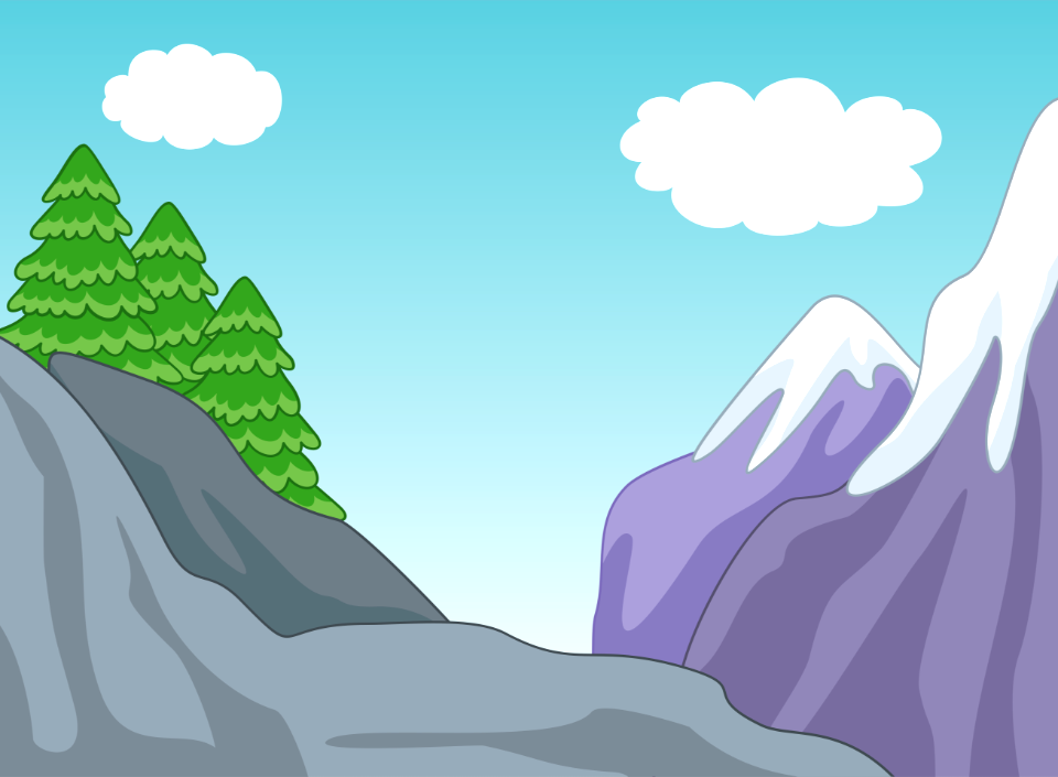 Mountains with trees