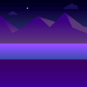 Night mountain landscape