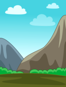 Primitive mountain landscape