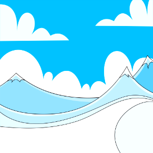 Spiky mountains