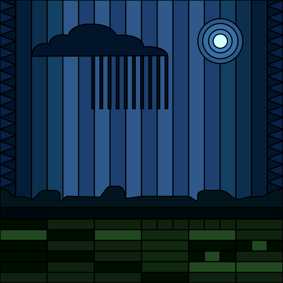 Pixel rain