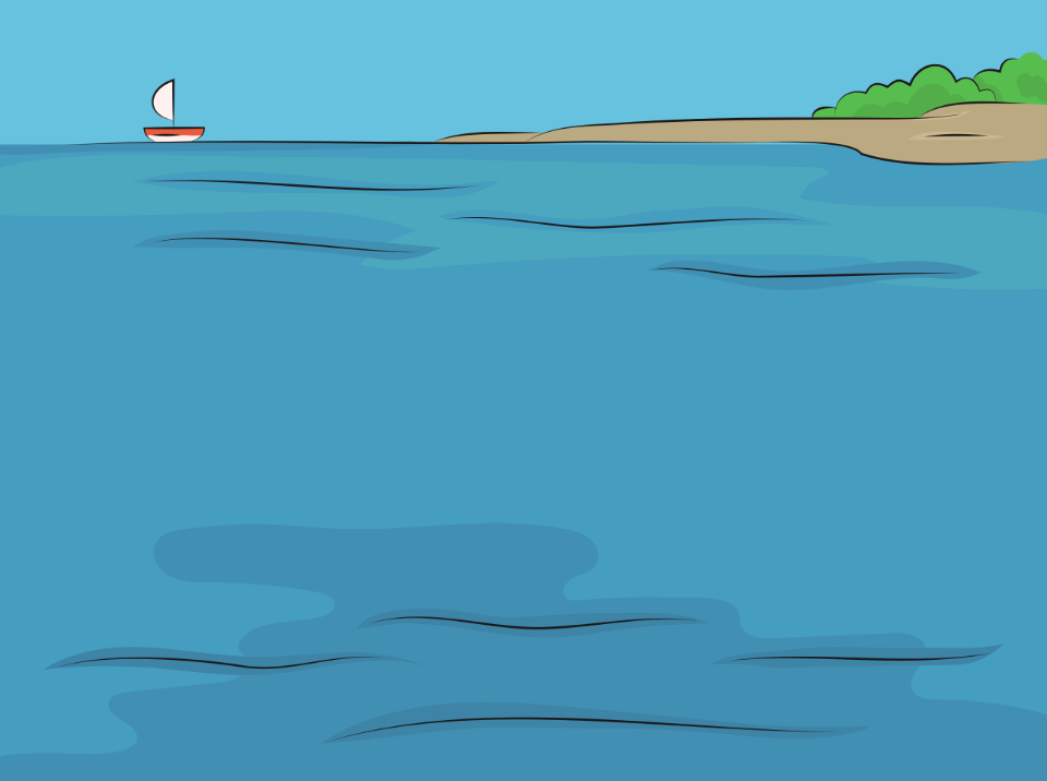 Distant sailboat