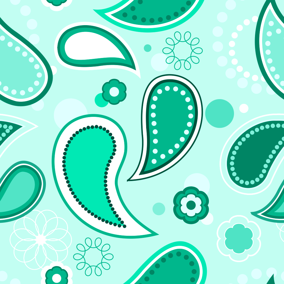 Green paisley