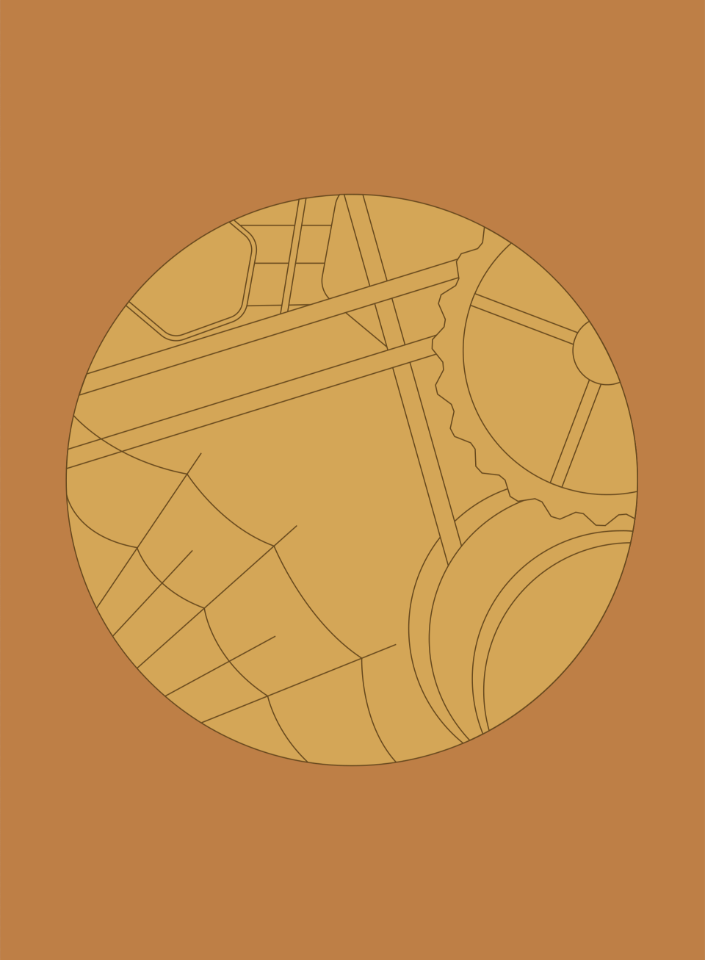 Steampunk shape background circle