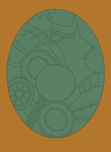 Steampunk shape background oval