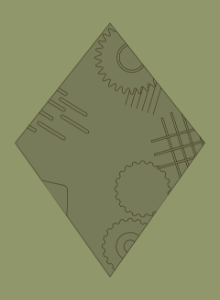 Steampunk shape background rhombus