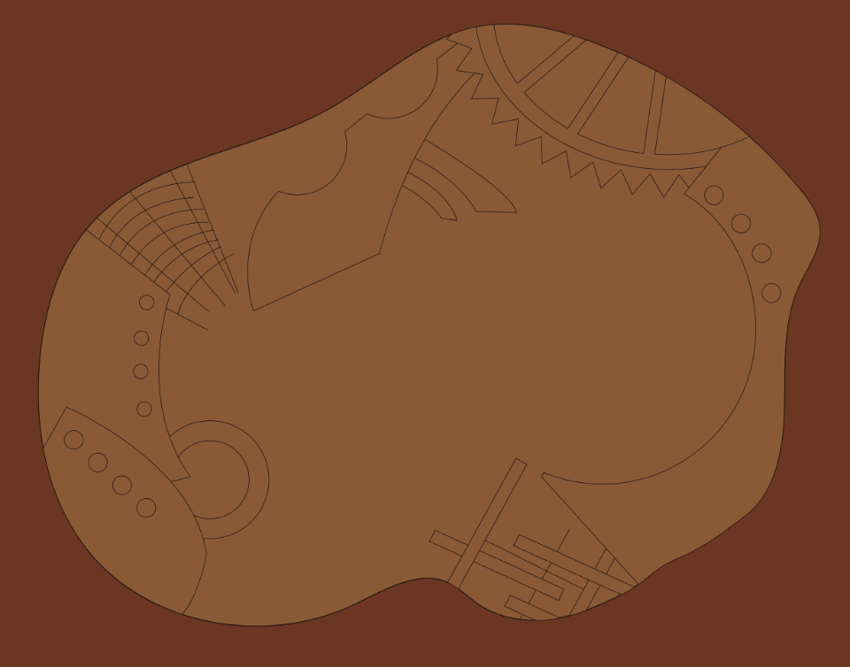 Steampunk shape background shape
