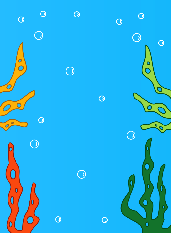Underwater multi color seagrass