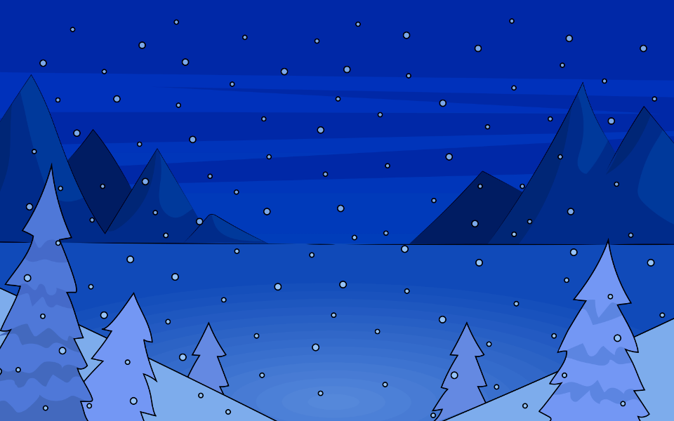 Blue winter field