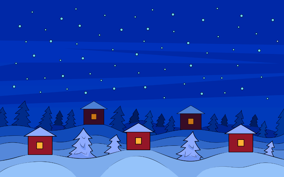 Blue winter night