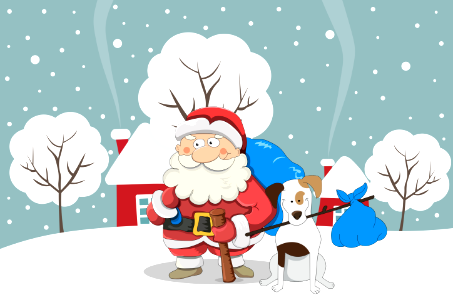 Christmas Santa Dog