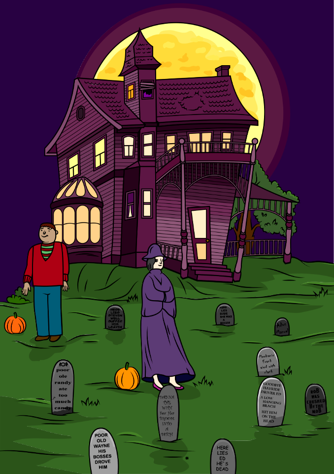 Haunted House and Graveyard