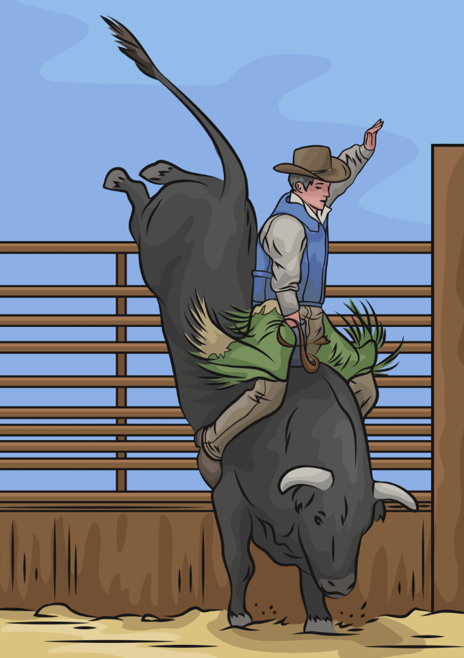Bull Riding Rodeo