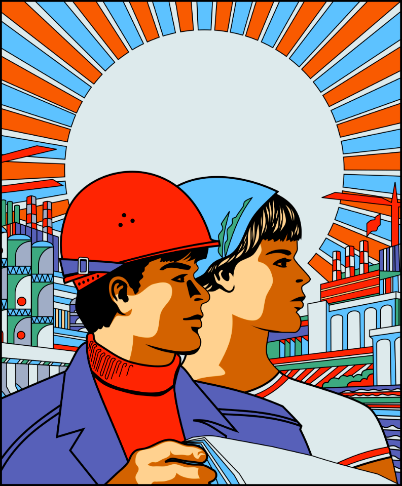 Soviet workers poster