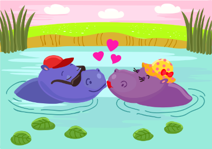 Hippos in love