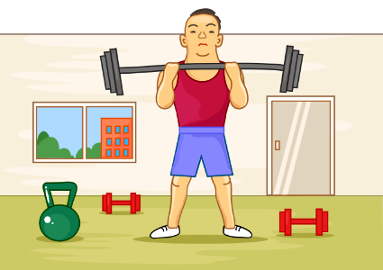 Barbell and dumbbell workout