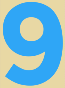 Blue 09 nine digit background