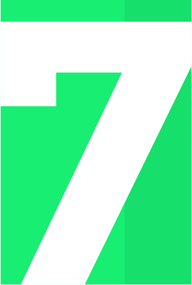 Green 07 seven digit background