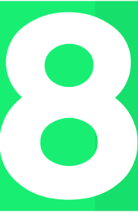 Green 08 eight digit background
