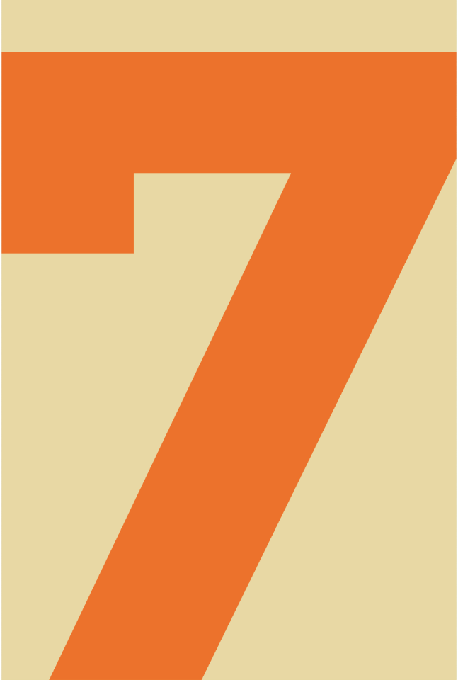 Orange 07 seven digit background
