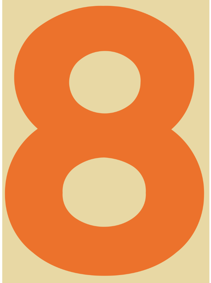 Orange 08 eight digit background