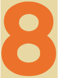 Orange 08 eight digit background