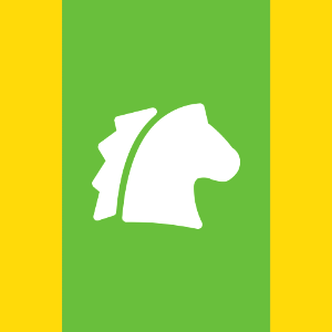 Green heraldic flag 04 horse background