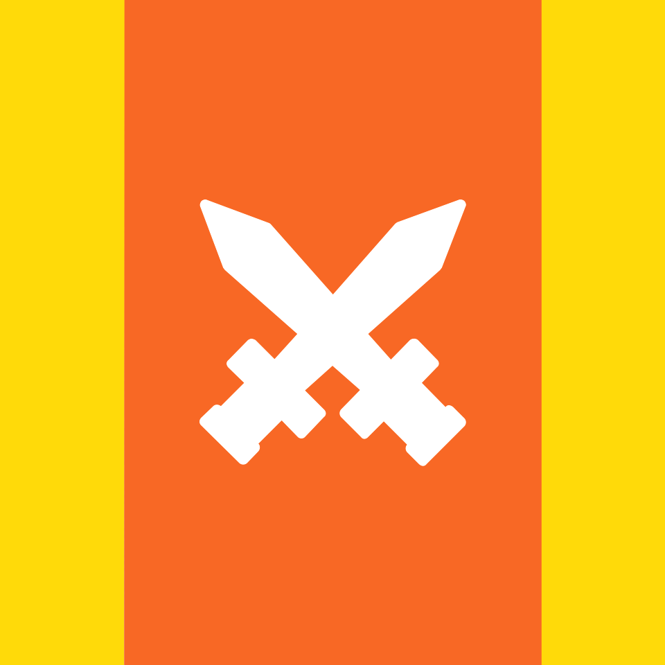 Red heraldic flag 03 swords background