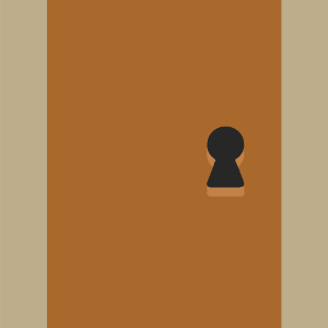 Brown keyhole background