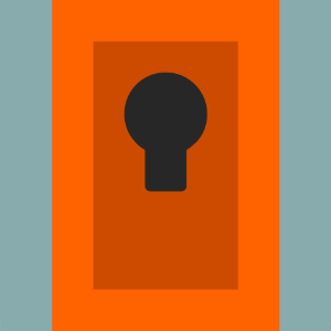 Orange keyhole 01 background