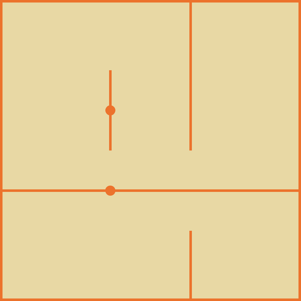 Orange lines 01 beige background