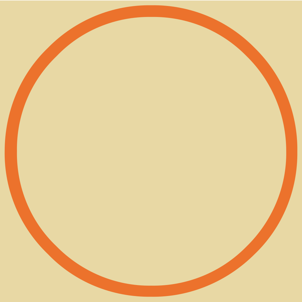Orange lines 09 beige background