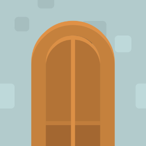 Orange medieval door 07 background