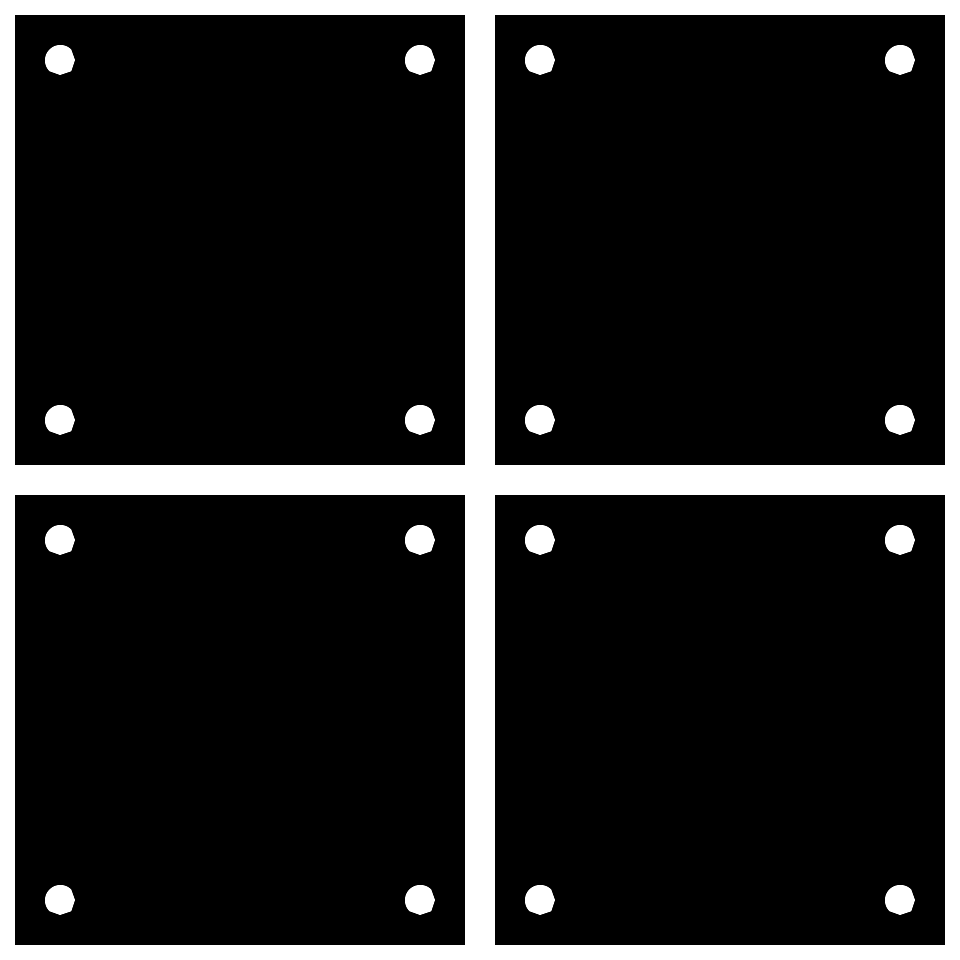 Black white four dot squares background